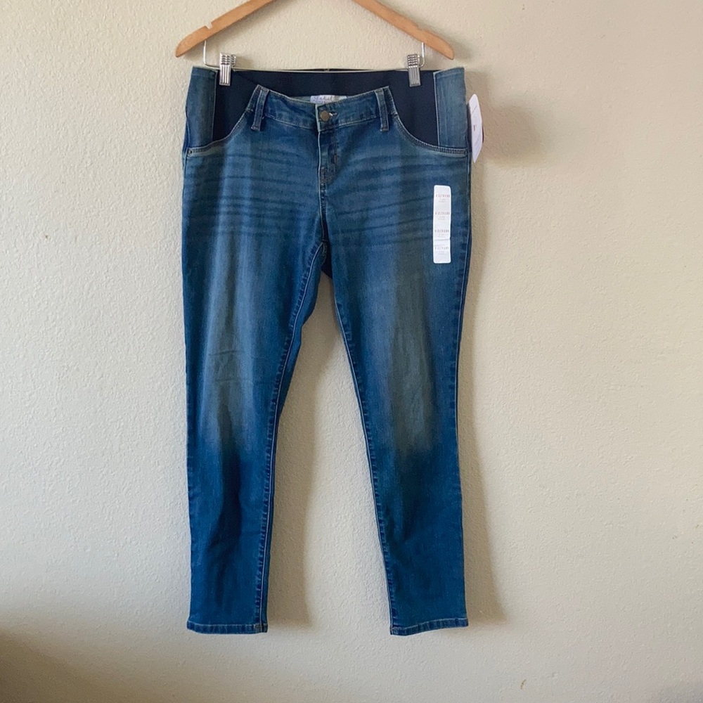 Maternity Inset Panel Jeggings - Isabel Maternity Medium Wash SIZE 12/31r